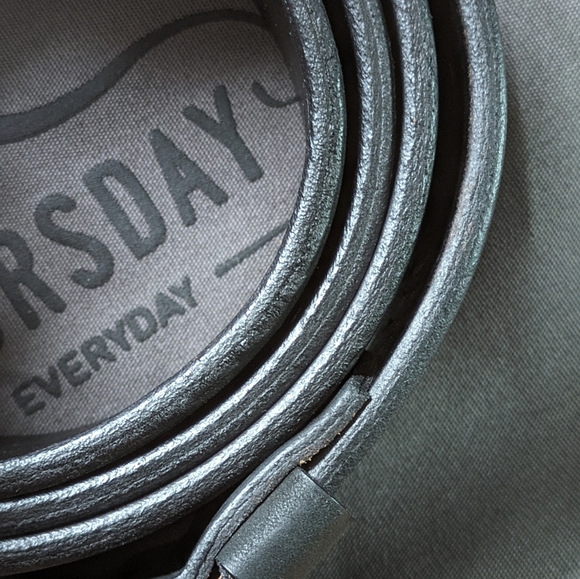 Full-Grain Leather Belt in Matte Black - Picture 4 of 6